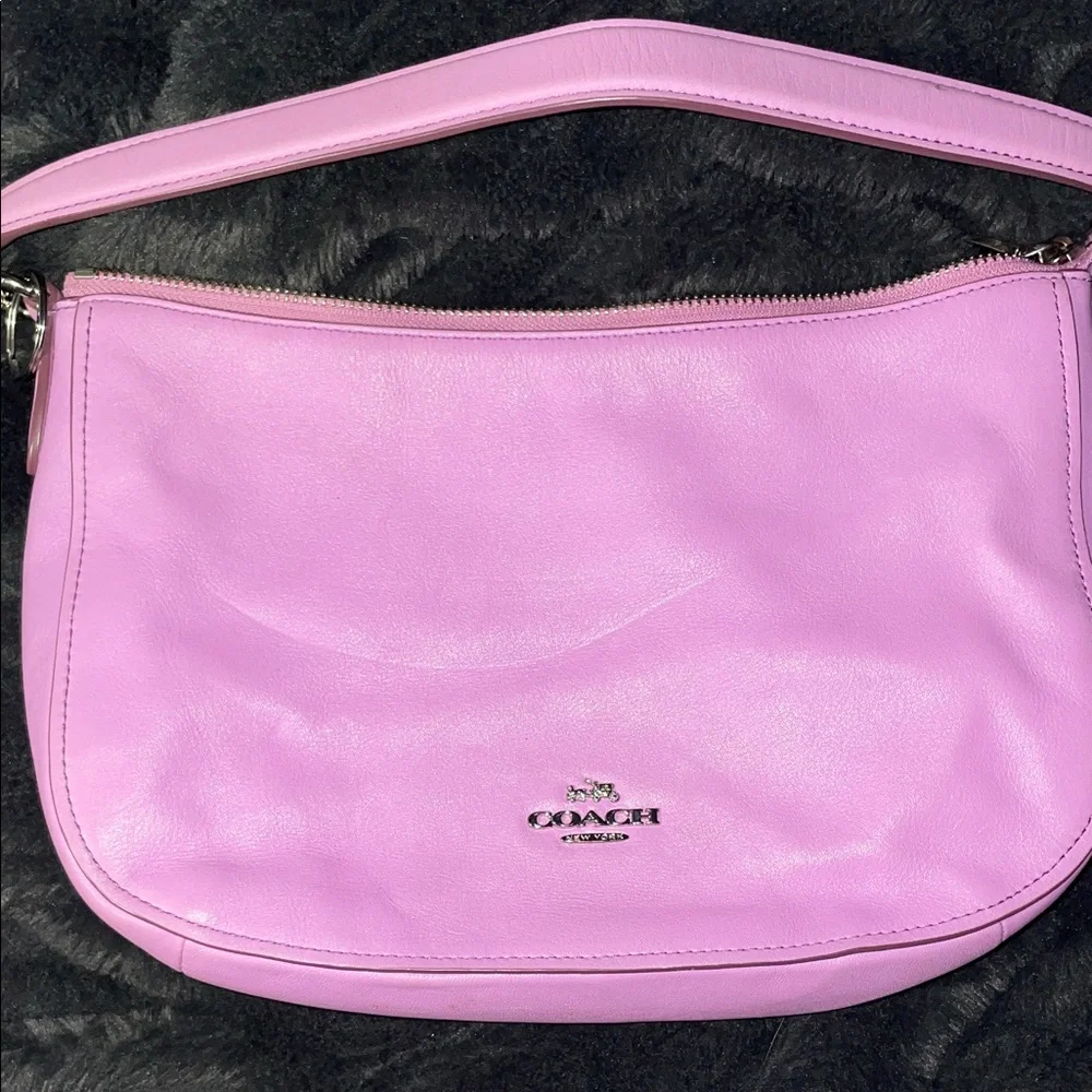 Coach Light Purple Leather Shoulder Bag - Picture 6 of 6